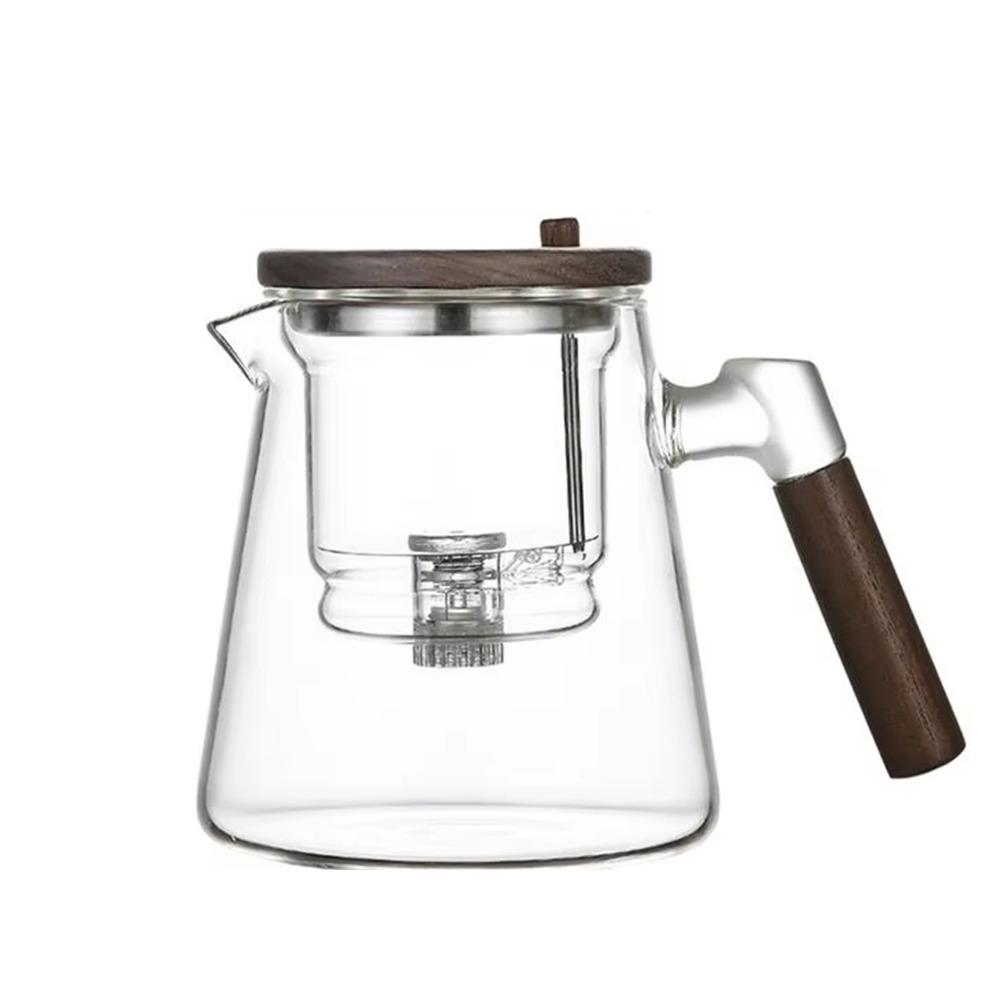 750ml Tea Pot with Infusers Heat Resistant One-button Filtering Teapot  Drinkware