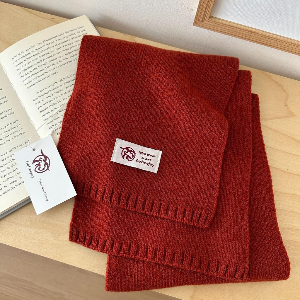 Écharpe unie pour hommes et femmes Écharpe tricotée chaude pour l'hiver pour les couples Écharpe universelle