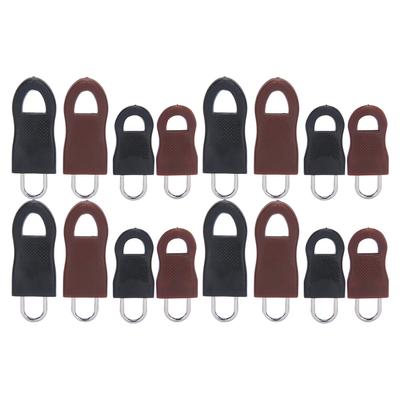 Universelles Abnehmbares Reißverschluss-Zuglaschen-Set Legierung Gummi Fixierer Abzieher Lasche Ersatz für Tasche Rucksack