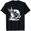 100% Cotton Single-sided Printed Tooling Collar Men's T-shirt Motorcycle Wings - Offroad Motorcycle Rider(1)