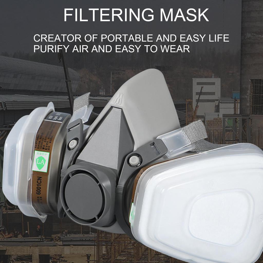 Dust Filter Respirator Reusable Respirator Masque Adjustable Reusable Respirator Masque Professional Breathing Protection Half