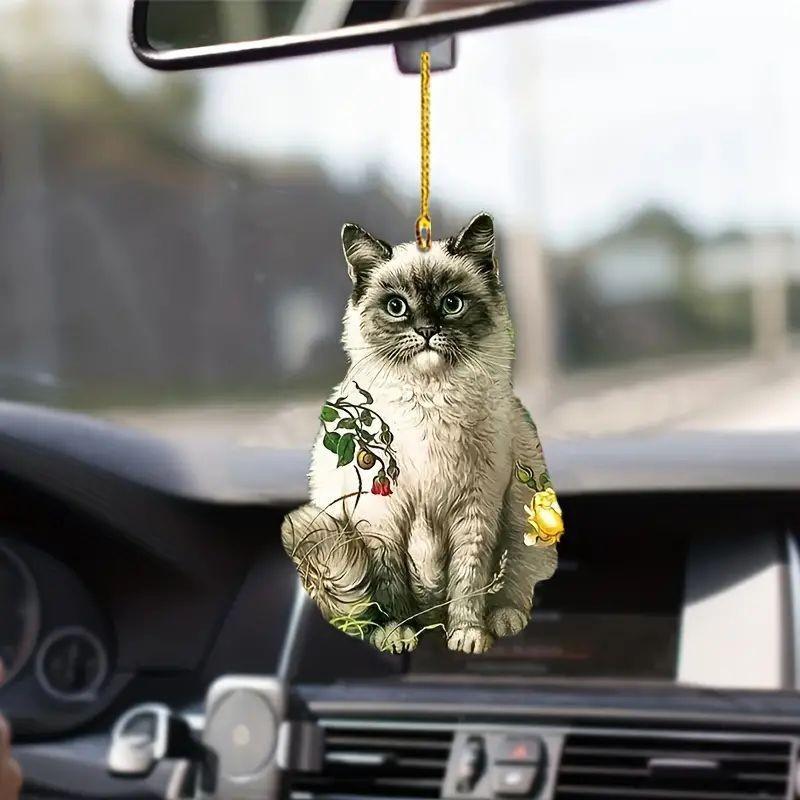 Acrylic Cat Fun Car Decoration Pendant For Creative Auto Interior Design