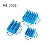 For Raspberry Pi 4 Heat Sink 3Pcs Raspberry Pi 4B Aluminum Heatsink Radiator Cooling Kit Cooler For Raspberry Pi 4 Model B
