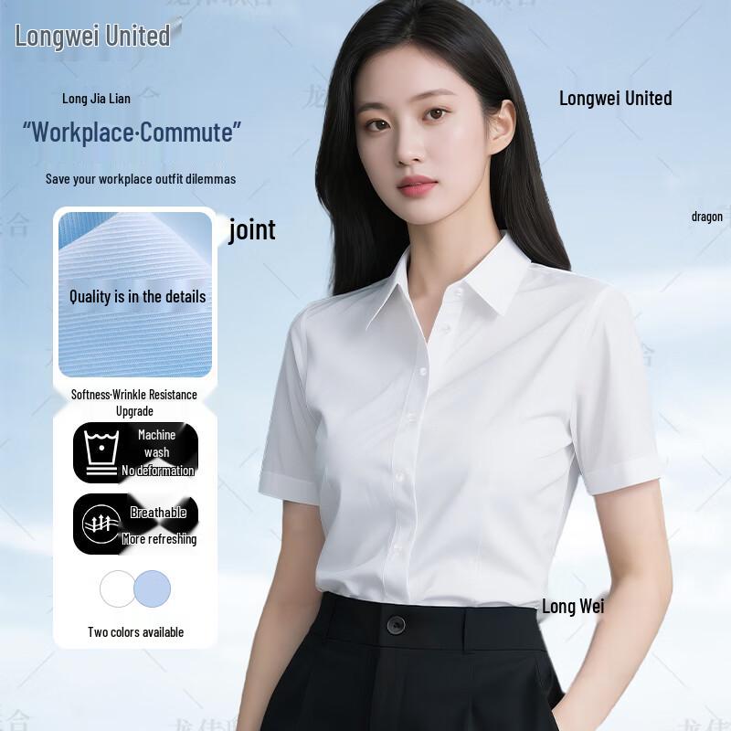 Women's Short Sleeve Professional Commuter Blouse