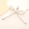 Retro Styles PU Leather Bowknot Keychain with Harajuku Charm Portable for Bags and Mobile Phones Decoration Daily Use