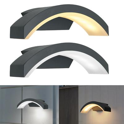 12W LED Wall Light Outdoor Porch Lights Curved Stylish Garden Lamp Waterproof Fixture Decor Lighting Landscape Lamp