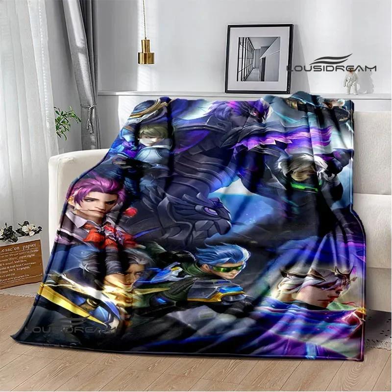 Mobile Legends Bang Bang Cartoon Printed Blankets Fashion Warm Flange Blanket Home Travel Blanket Bed Linings Birthday Gift