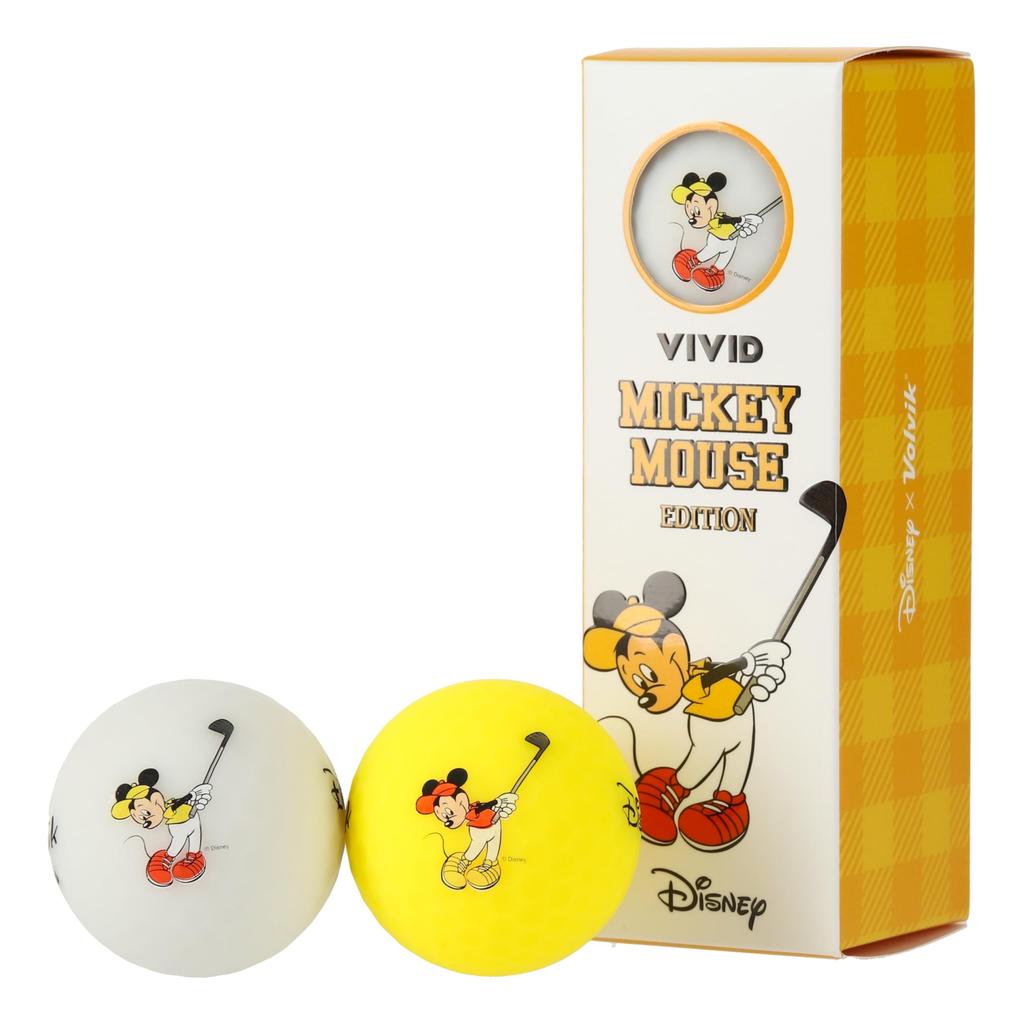 Volvik Disney Mickey Golf DZ Pack, White/Yellow, 1 Dozen (12 Balls)