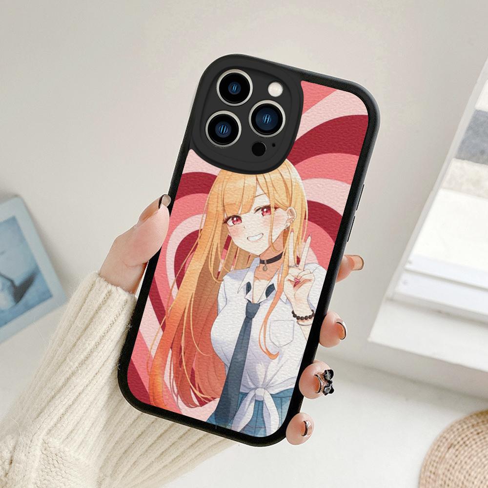 Anime My Dress Up Darling Marin Kitagawa Phone Case for Iphone 14 13 11 12 Pro 14 MAX 13 12 MiNi 7 8 Plus XS XR Lambskin Covers