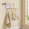 Decorative Wall Hangers for Home Cartoon Puzzle Key Hook, Heavy Duty Traceless Plastic Hanger, Self Adhesive Hooks Kitchen Utensils Space Saving Hook