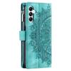 For Samsung Galaxy A37 5G Wallet Case Mandala Flower Pattern PU Leather Phone Cover with Wrist Strap