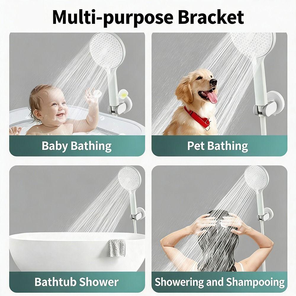 Plastic Suction Cup Holder Adjustable Shower Base Useful Shower Head Holder  Bathroom Use