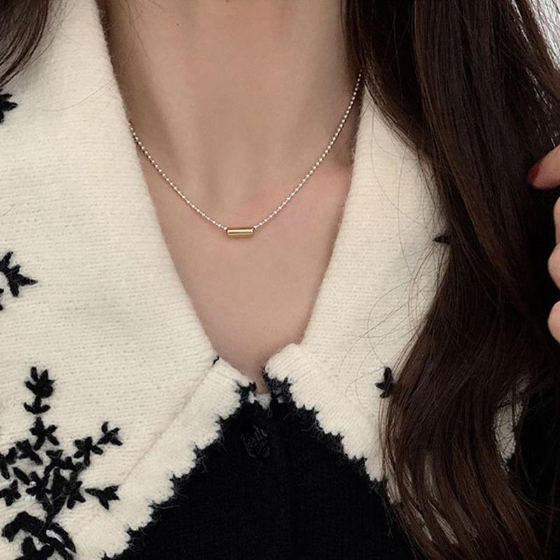 

Minimalist Geometric Heart Pendant Necklace New Trend Vintage Temperament Bead Necklace For Women Jewelry Party Gifts