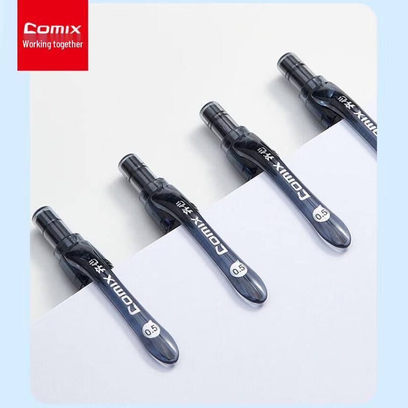 COMIX K37 0.5mm Ret retractable Gel Pen (12-Pack)