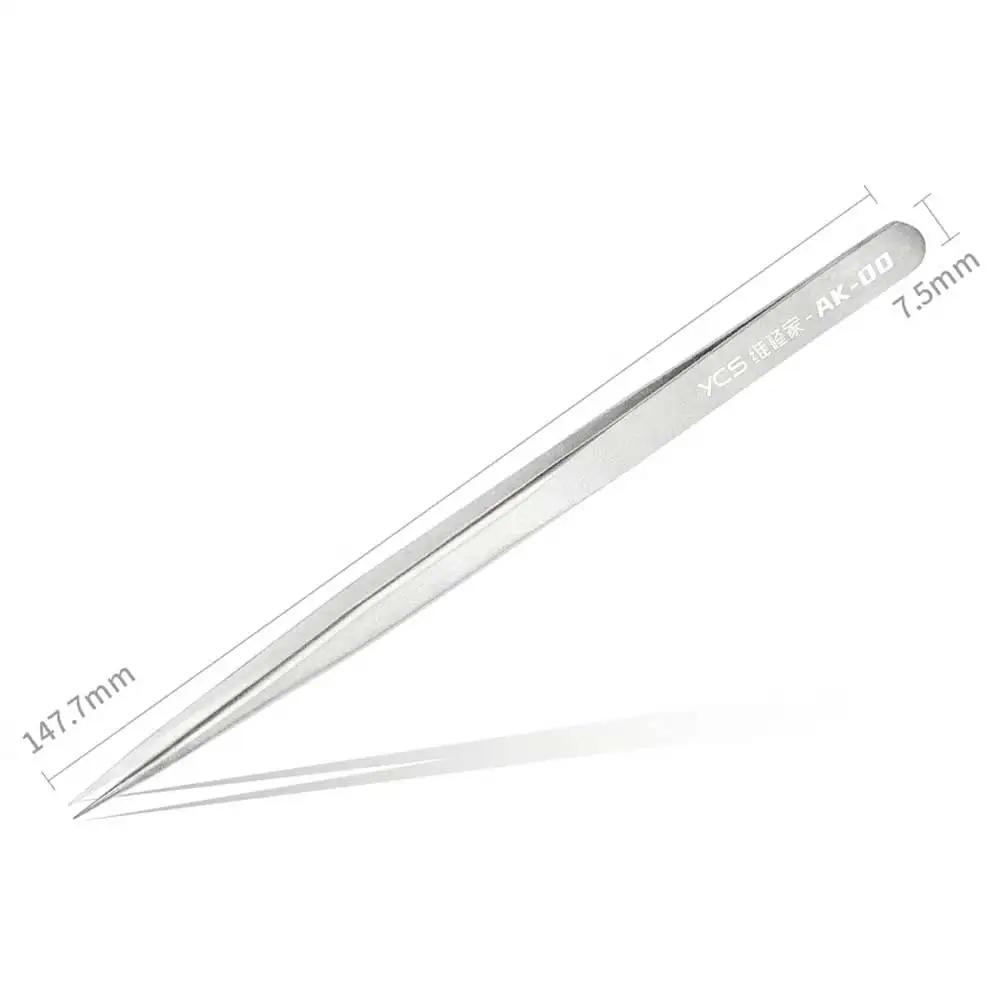 YCS Precision Tweezers Stainless Steel Tweezers Mechanic Industry Tool for Mobile Phones Electronics Repair Soldering Hand Tools