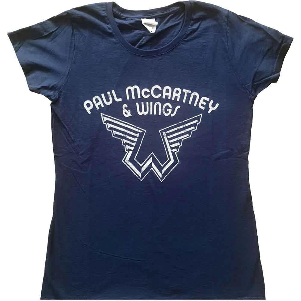 Женская футболка приталенного кроя Paul McCartney: Логотип Wings ОФИЦИАЛЬНЫЙ НОВЫЙ M