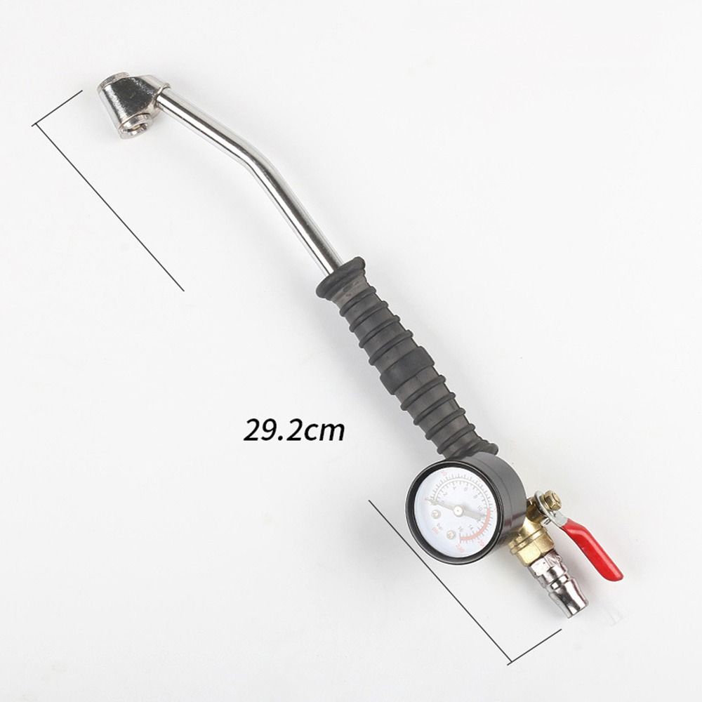 1Pcs Tire Maintenance Air Tire Inflator 220PSI 30cm Tire Maintenance Tool Valved Compressor Tire Pressure Gauge