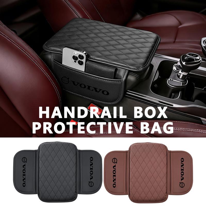 Car Armrest Box Protective Cover Leather Center Console Storage Pad For Volvo S60 S80 S90 C30 XC40 XC60 XC70 XC90 V40 V60 V90 T6