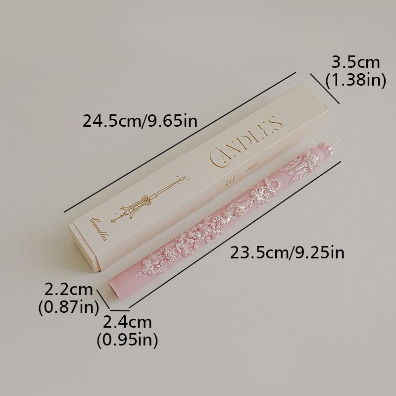 1PC Embossed Scented Candles Home Decoration Long Rod Candles Restauarant Long Candle Romantic 5 Colors