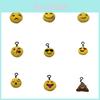 Portachiavi Peluche Bambola Emoji Con Espressioni Facciali Corte e Carine Per Accessori del Telefono E Collezionisti
