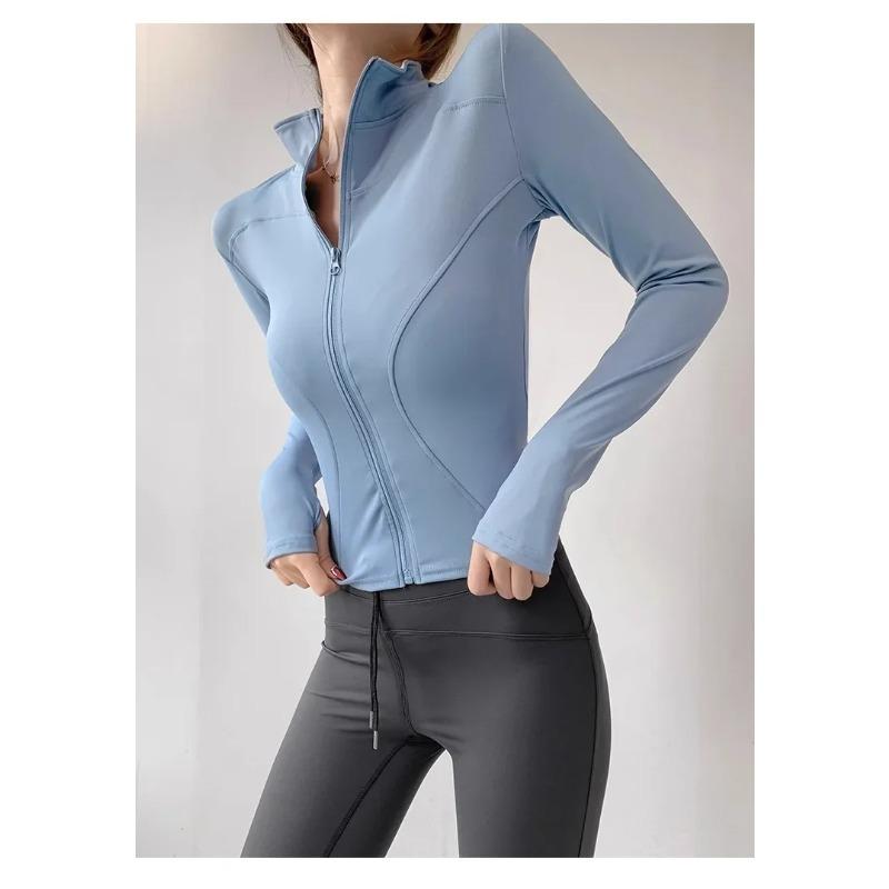 Sun Quick Drying Sports Coat Women's Tight Yoga Jacket Long Sleeve Zipper Jacket Running Fitness Women's Jacket