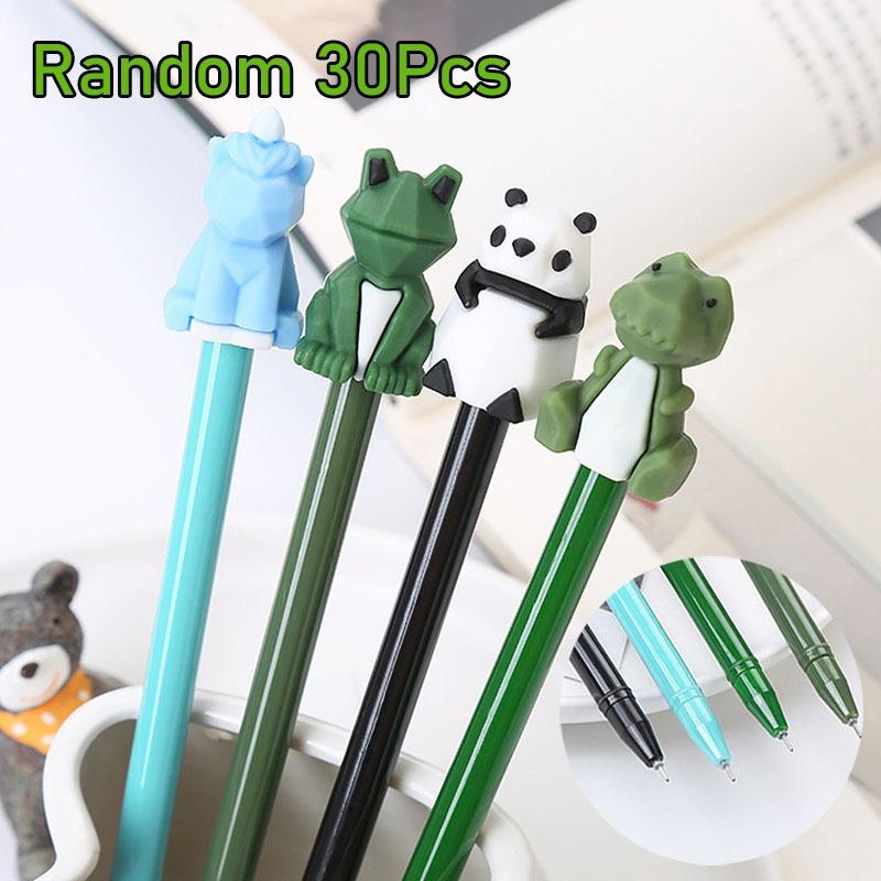 2 Pcs Stationery Learning Office Creative Cartoon Solid Frog Neutral Pen Student Stationery Supplies Gifts Random style2Pcs