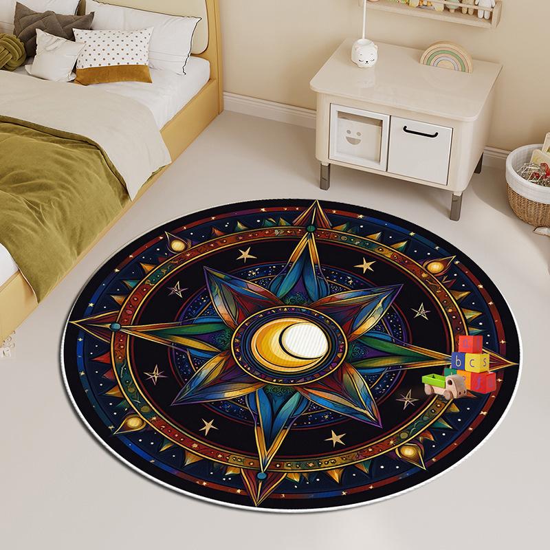 Kulatý koberec, Podložka pod domácí počítačovou židli, Velkoplošný do ložnice, obývacího pokoje, pod konferenční stolek, pod závěsný koš, Koberec s magickým polem, Odolný proti skvrnám