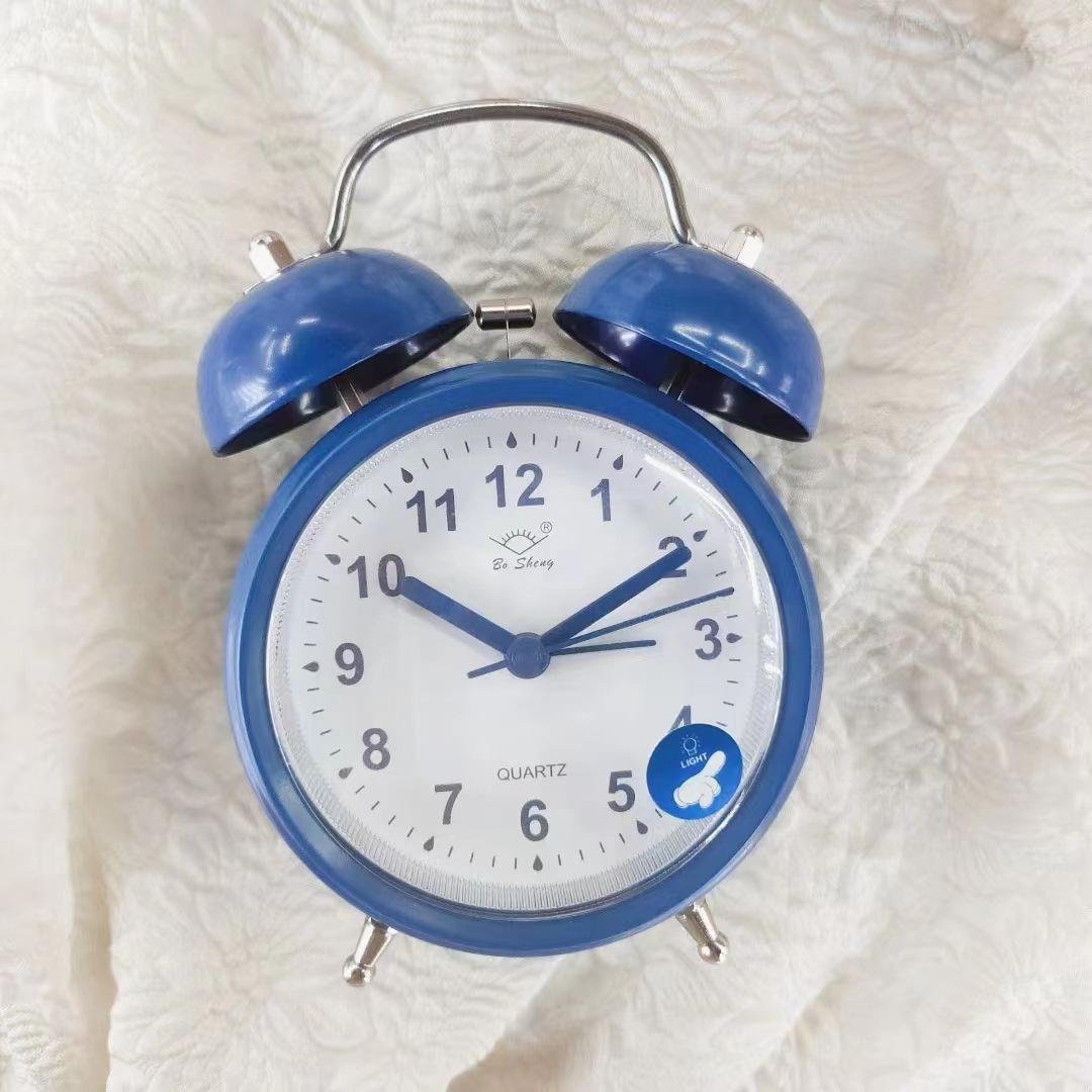 

Fashionable Simple Bell Alarm Clock Student Desk New Silent Bedroom Clock Boy Girl Fresh Cute Watch