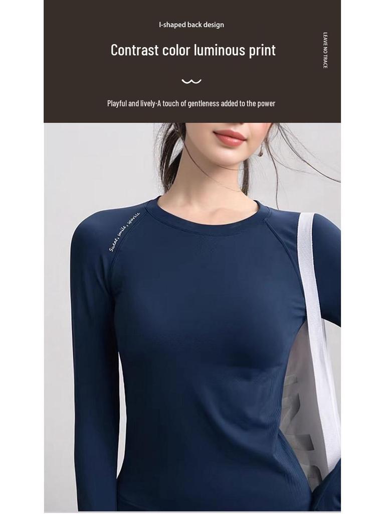 2025 Women's Slimming Breathable Quick-Dry Long Sleeve Yoga Running Top