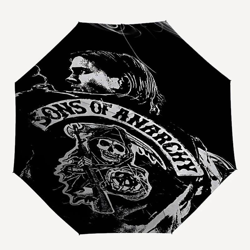 

1pc Sons of Anarchy Automatic Open/Close Umbrella with 8-Rib Windproof Canopy10211