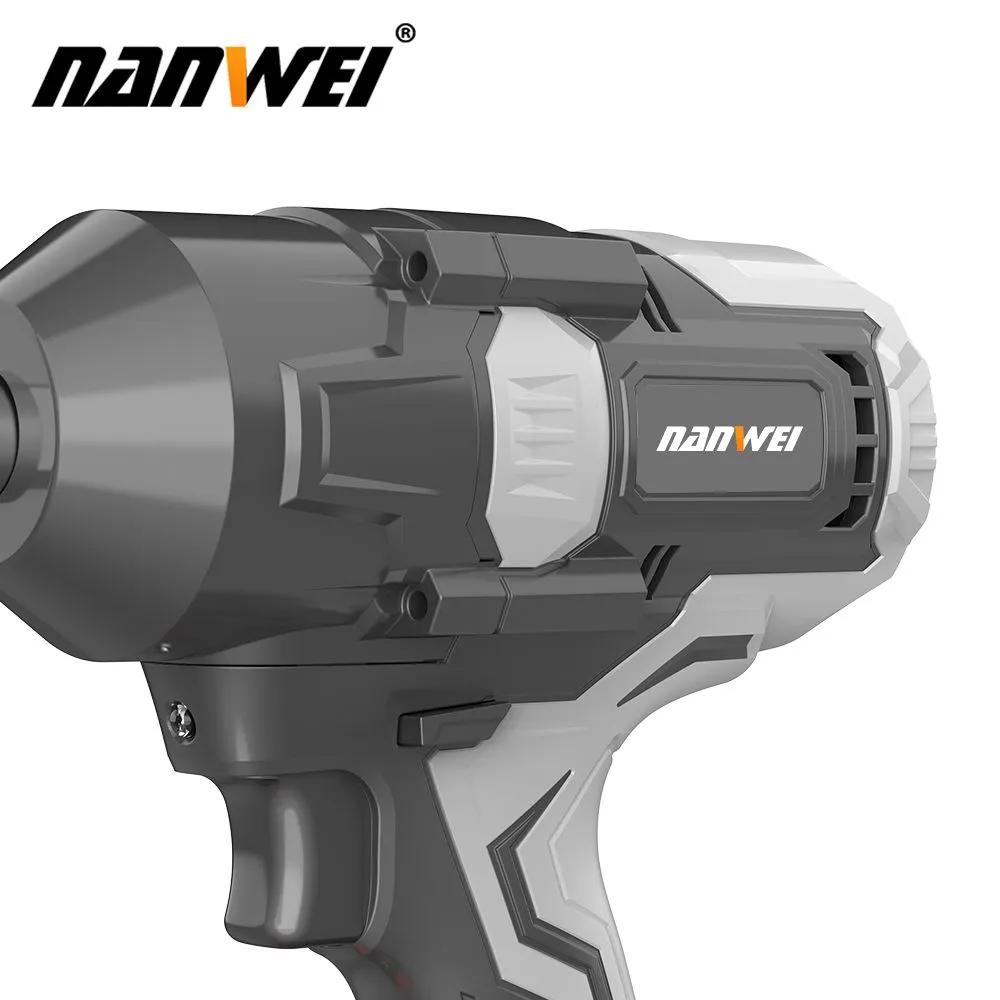 NANWEI Brushless Electric Impact Wrench, with A Torque of Up To 1080 Nm and A 4.0Ah Capacity, Cordless Rechargeable Lithium Battery Screwdriver.
