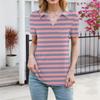 Womens Shirts Summer Business Casual Work Tops Short Sleeve Button Down Collared V Neck Blouse T-Shirt