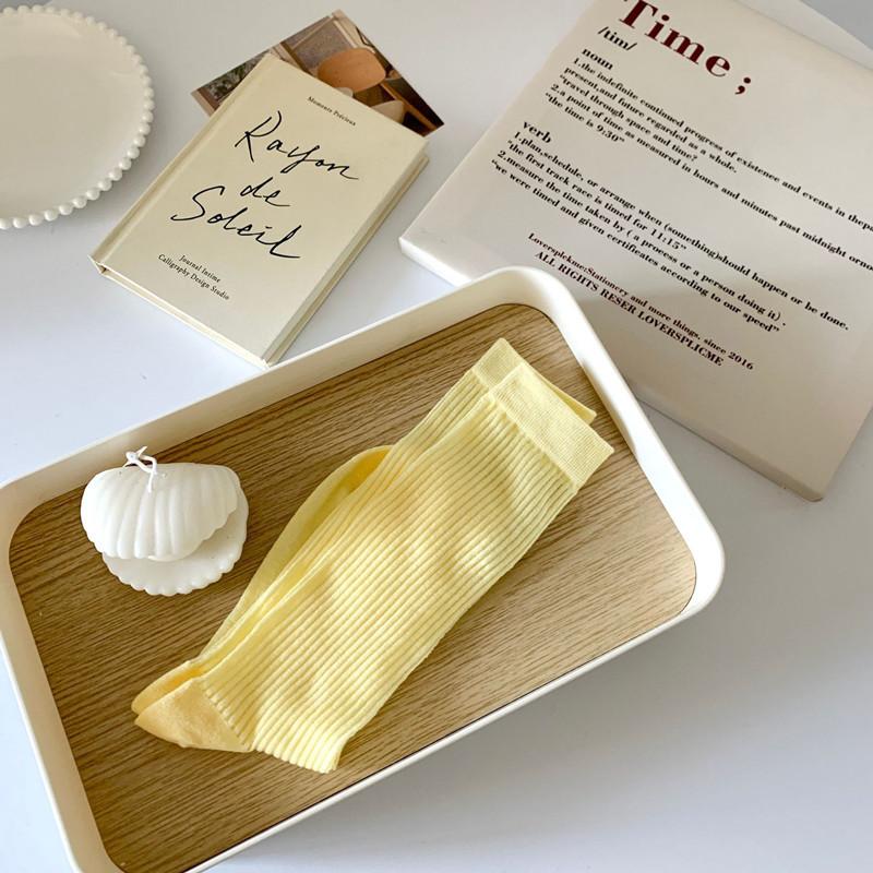 Ultra-Thin And Breathable Medium Tube Socks Catwalk Solid Color Socks Summer Stacking Socks Vertical Stockings Breathable And Sweat-Absorbing