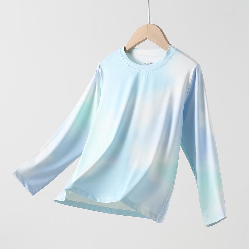 Children's Quick-Dry Tie-Dye Ice Silk T-Shirt - Summer 2025 Short Sleeve Sports Top for Girls & Boys