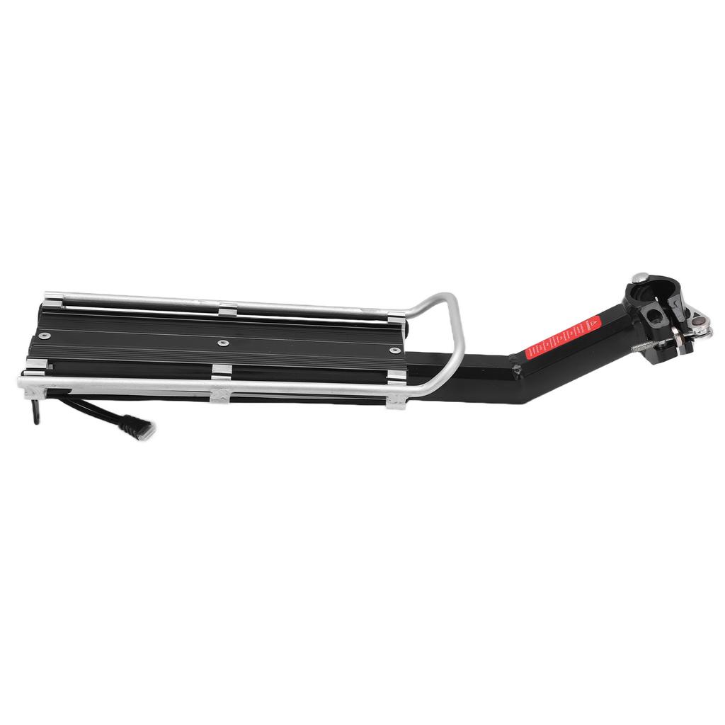 Bike Rear Rack Aluminum Alloy Detachable Manned Bicycle Cargo Rack with Tail Light for Universal