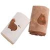 Coral Velvet Cartoon Towel Capybara Pattern Face Towel Soft Bath Towel  Bathroom