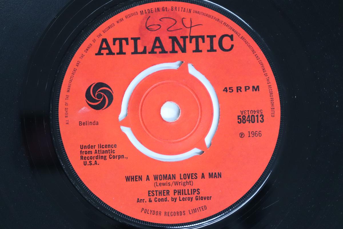 

7-дюймовая пластинка ESTHER PHILLIPS - When A Woman Loves A Man 584013 ATLANTIC 1966 UK Соул/Фанк Б/У