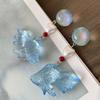 Sweet Fish Drop Earrings Cartoon Beach Style Earrings Unique Goldfish Resin Earrings  Women
