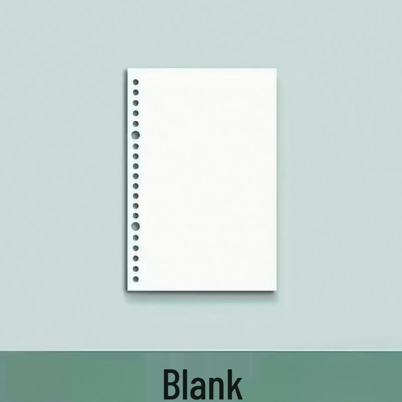 Thickened Soft Leather Loose-Leaf Notebook with Removable Refill and Horizontal Lines