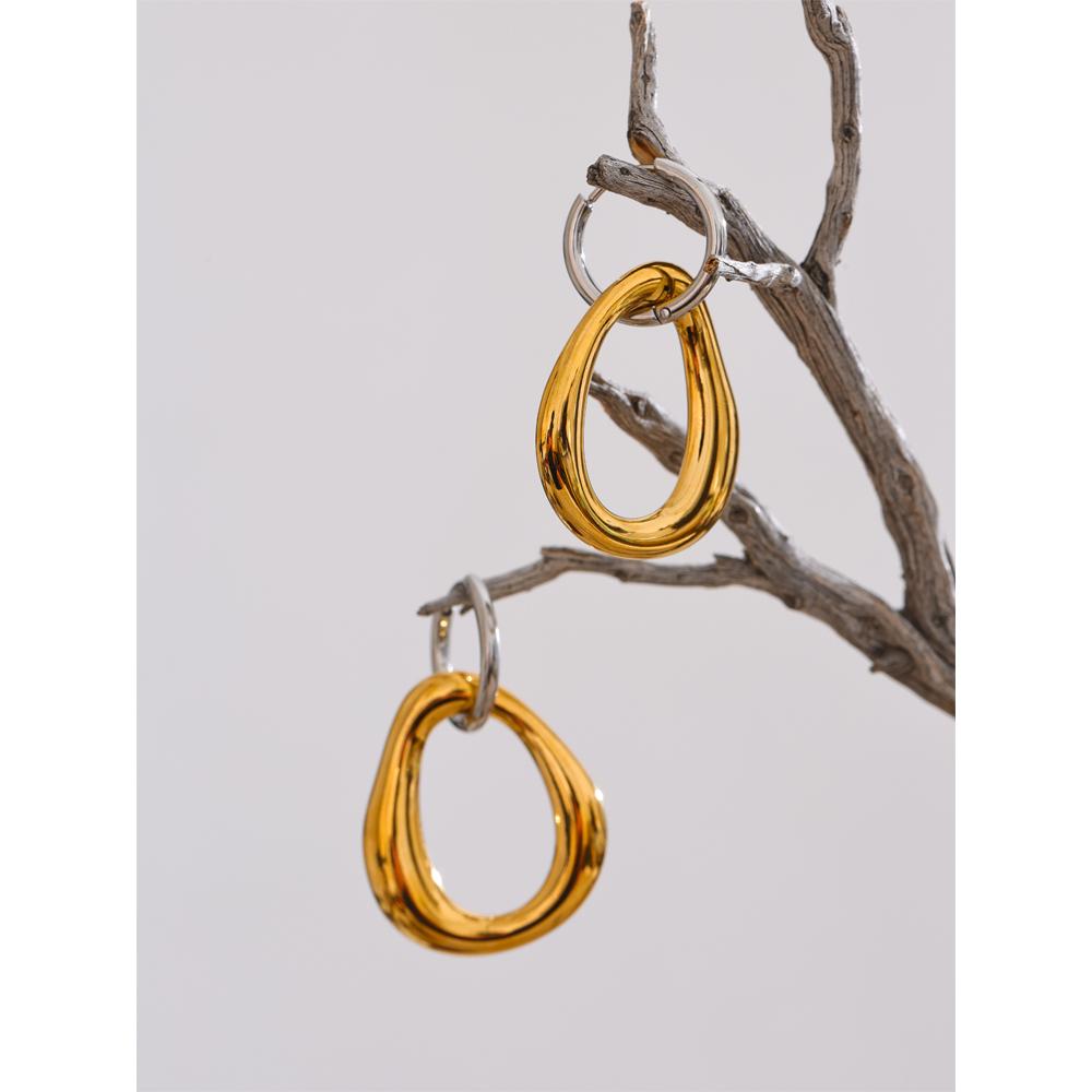 Eetit Fashion Stainless Steel Statement Drop Earrings Personalized Cast Metal High Quality Daily Ear Dangle Jewelry for Women