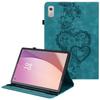 For Lenovo Tab M9 Leather Case Heart Imprint Foldable Stand Card Slot Stylus Holder Tablet Cover