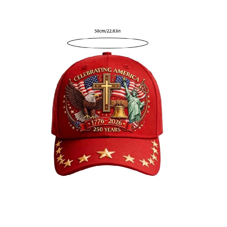 Outdoor Baseball Cap Presenting 3D Statue Of Liberty Detail In Cotton 250th Anniversary Baseball Cap Adjustable Fit