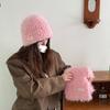 Bright Color Knitted Scarf and Hat Set - Solid Winter Warm 2-Piece for Women