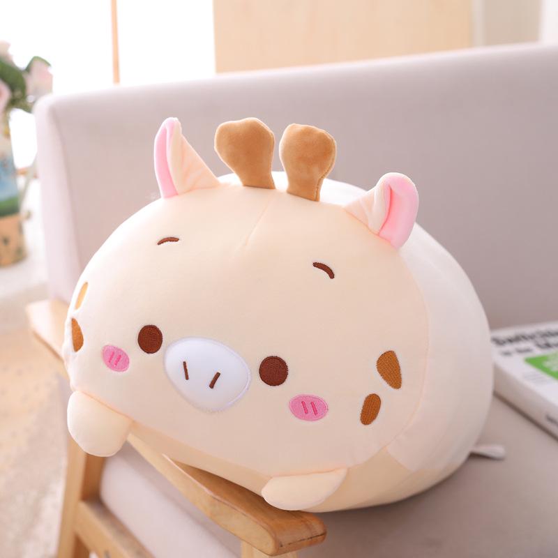 Animal Plush Throw Pillows and Festival Doll Figurines Gift Set