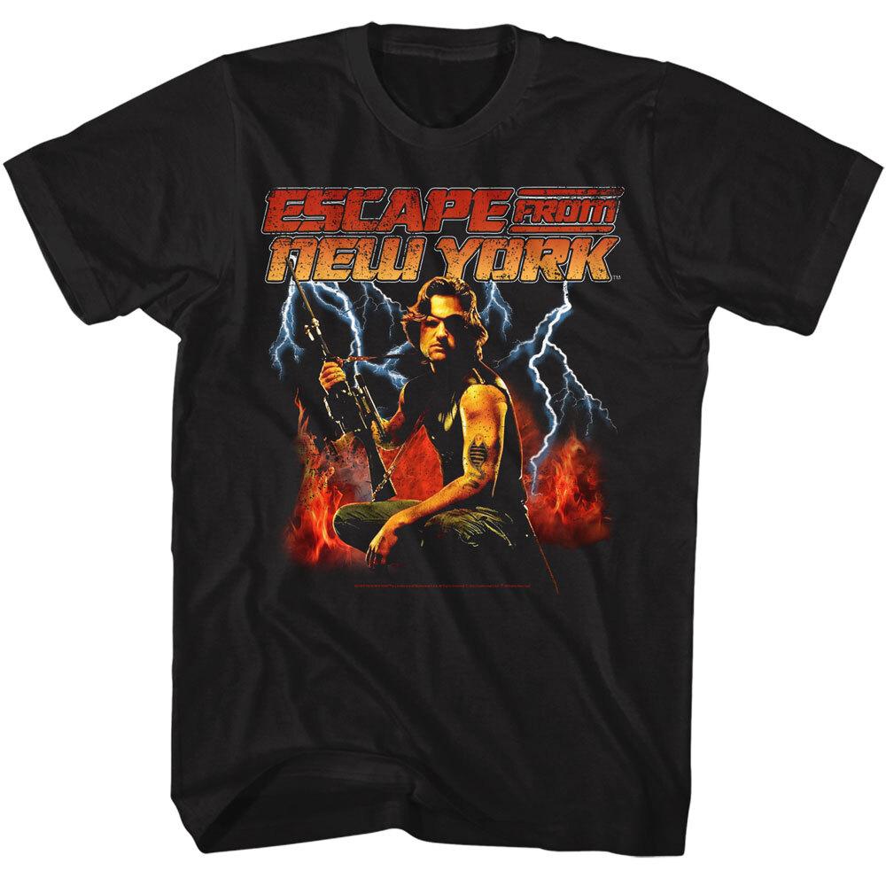 Escape From New York Movie T-Shirt FLAMES AND LIGHT Mens Kurt Russell SM5XL Unisex T-Shirt L