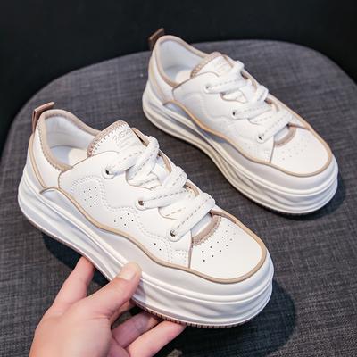 Retro Thick-soled White Shoes Women's  Spring New Color Matching Casual Students Korean Version of All-match Sports Shoes