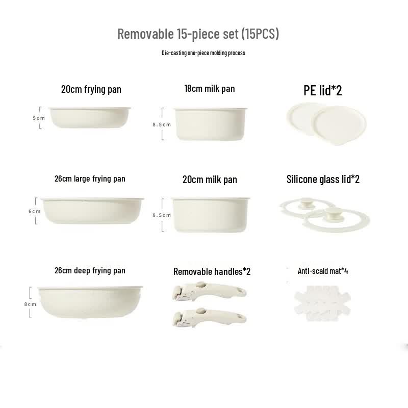 Zhi Shi 15-Piece Non-Stick Cookware Set