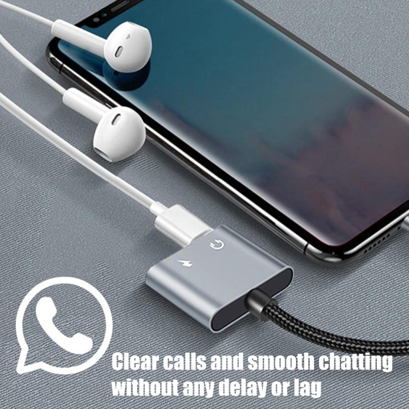 Travel 2 in 1 Type C to 3.5mm Charging Converter Adapter Cable Wire HiFi Sound Transmission For Digital Gadget