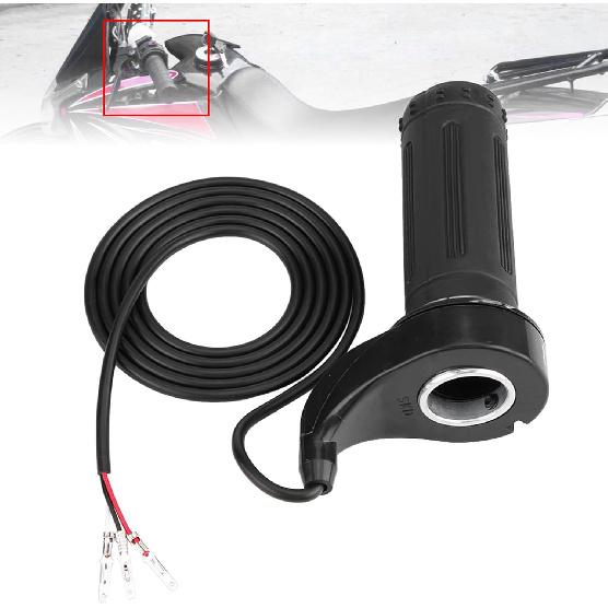 Full Twist Throttle Ebike Throttle 22.5mm / 0.88in Universal Electric Scooter Throttle with 3 Wires for Electric Scooters, Bicycles, Pocket Bikes,