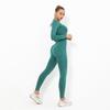 European and American seamless yoga suit women's crescent moon tight elastic long-sleeved running fitness suit women